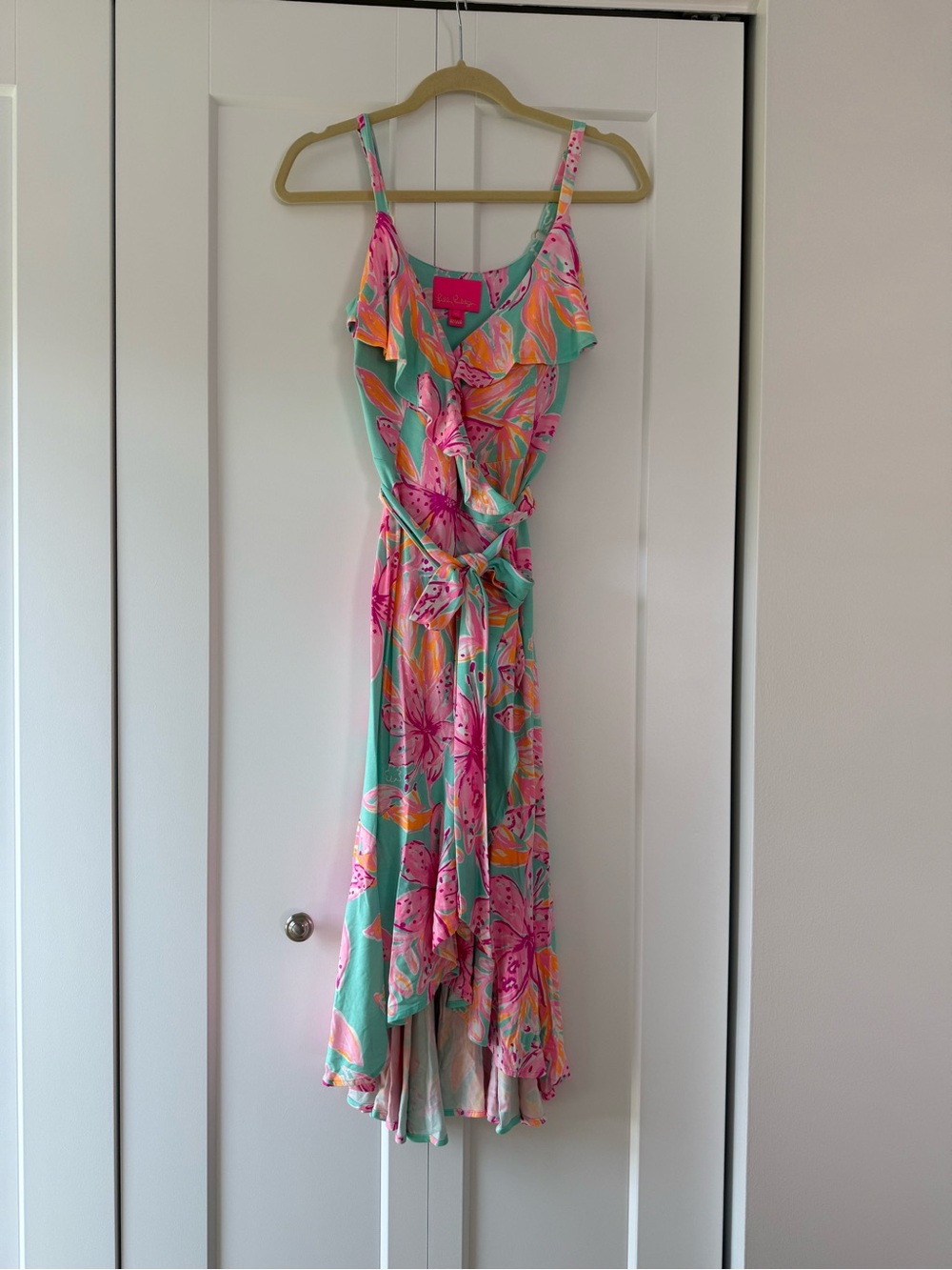 Lilly Pulitzer Mint Pink Orange Floral Sundress